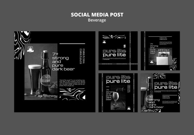 Delicious beverage social media posts