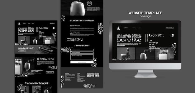 Delicious beverage web template