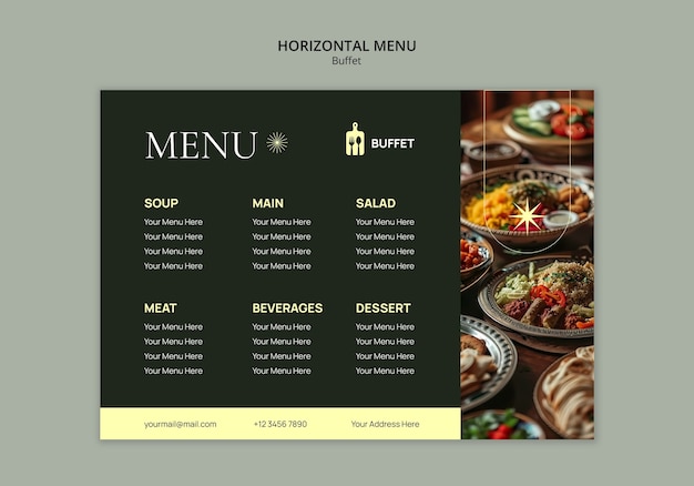 Free PSD delicious buffet template