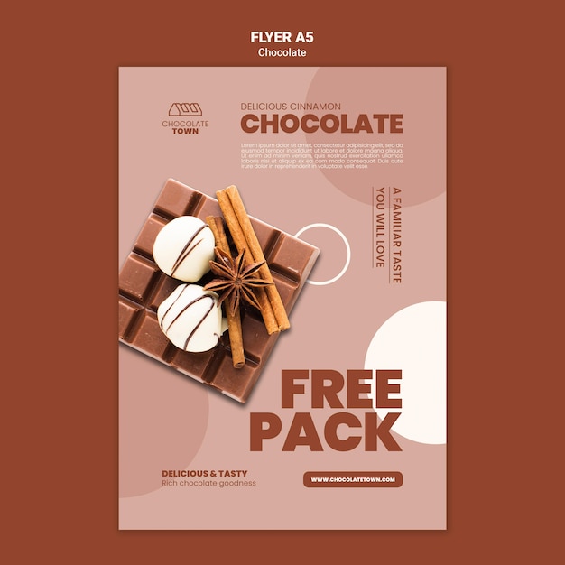 Free PSD delicious chocolate flyer template