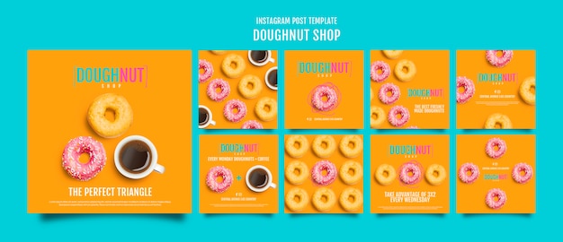 Delicious doughnut shop instagram posts