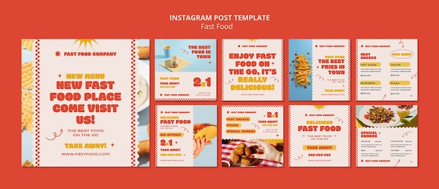 Free PSD delicious fast food instagram post