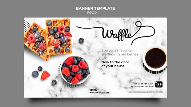 Free PSD delicious food banner template