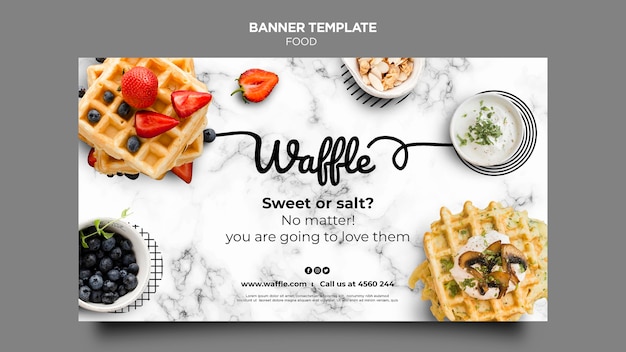 Free PSD delicious food banner template