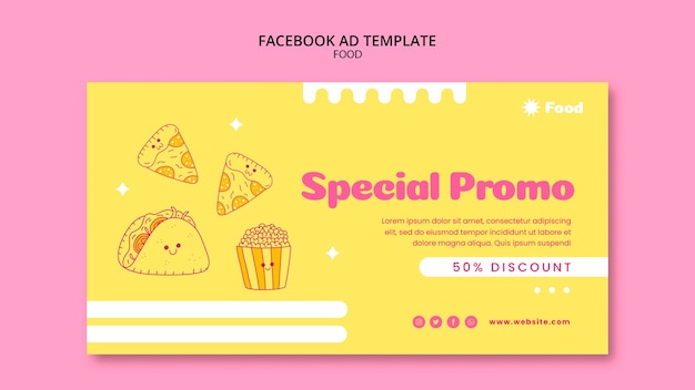 Free PSD delicious food facebook template