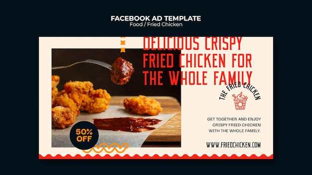 Free PSD delicious food facebook template