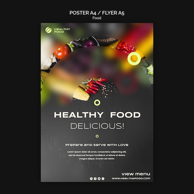 Free PSD delicious food flyer template