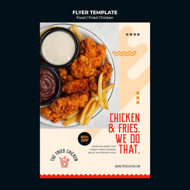 Delicious food flyer template