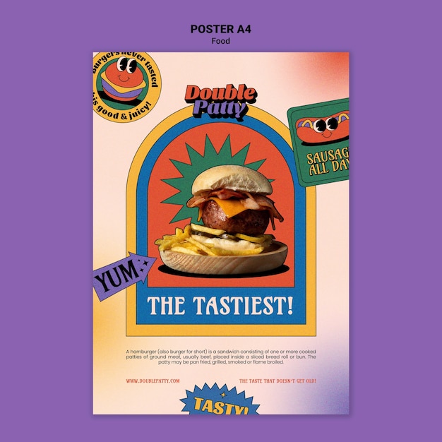 Delicious food  poster template