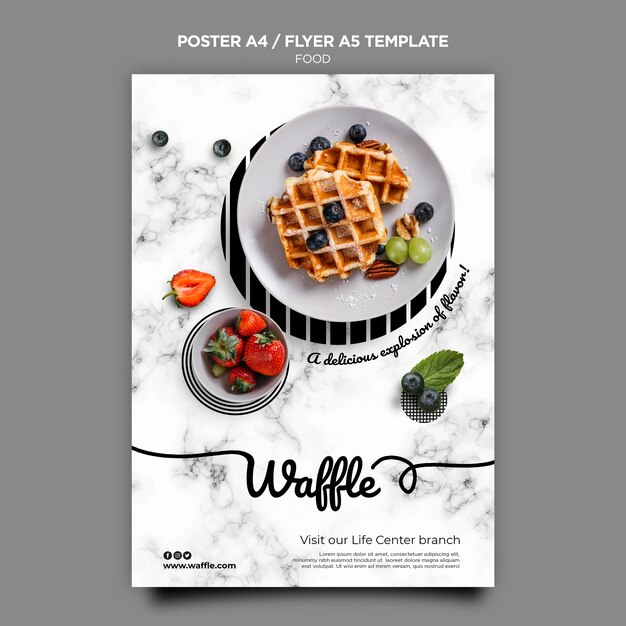 Delicious food poster template