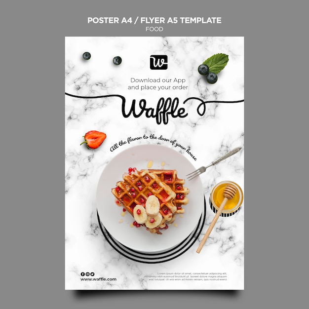 Free PSD delicious food poster template