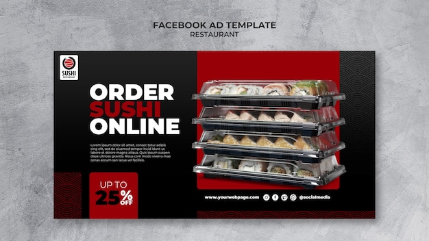 Delicious food restaurant facebook template