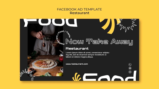 Delicious food restaurant facebook template