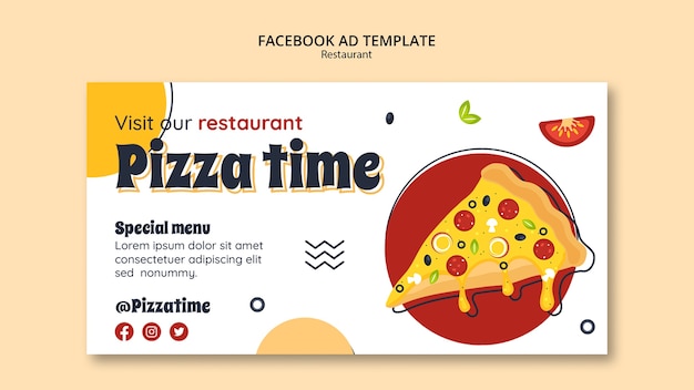 Delicious food restaurant facebook template