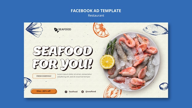 Free PSD delicious food restaurant facebook template