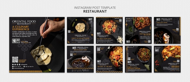 Delicious food restaurant  instagram posts