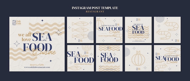 Free PSD delicious food restaurant  instagram posts