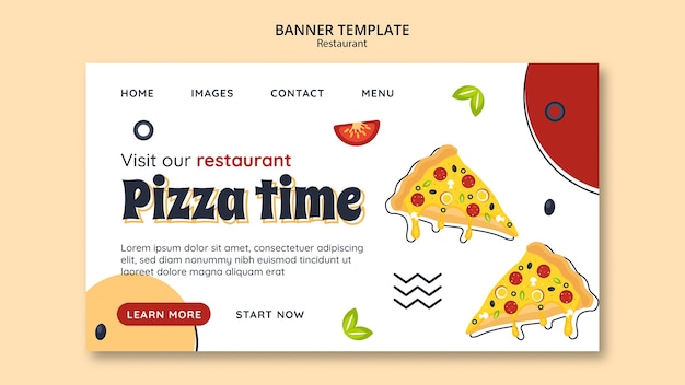 Delicious food restaurant landing page template