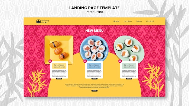 Delicious food restaurant landing page  template