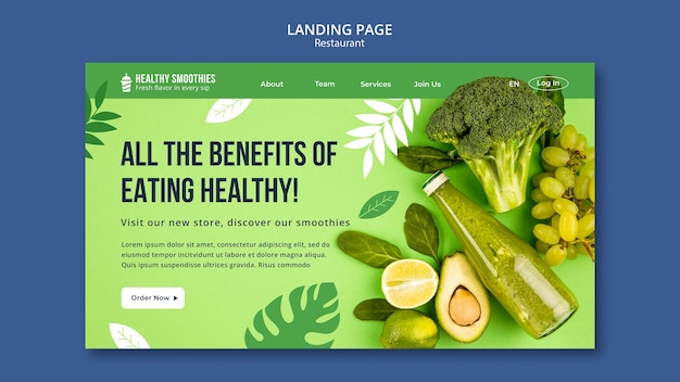 Delicious food restaurant landing page