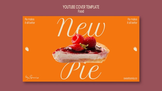 Free PSD delicious food youtube cover template