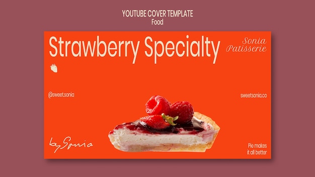 Free PSD delicious food youtube cover template