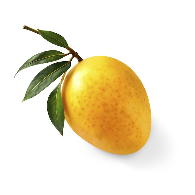 Free PSD delicious mango in studio