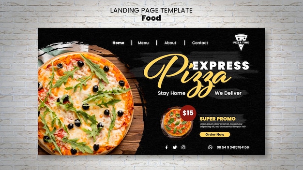 Free PSD delicious pizza web template