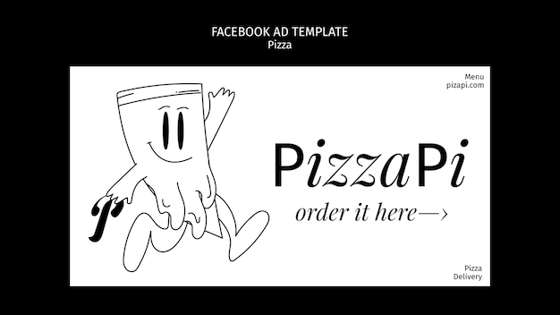 Free PSD delicious pizzeria facebook template