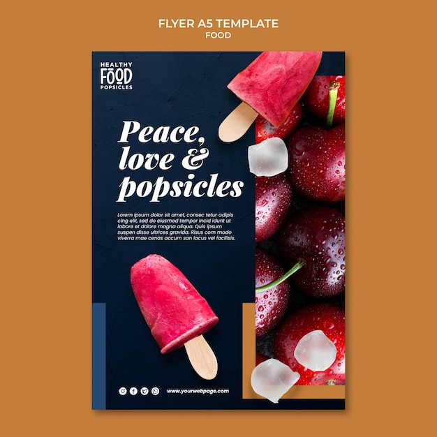 Free PSD delicious popsicles flyer template