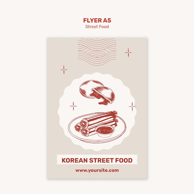 Free PSD delicious street food template