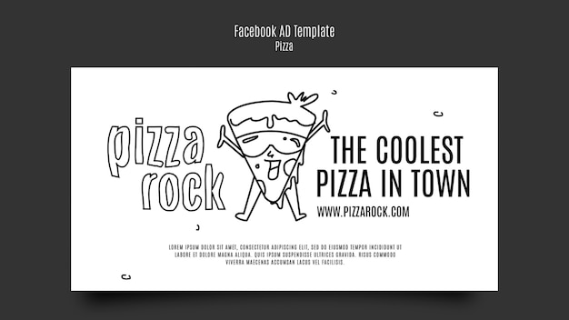 Free PSD delicious traditional pizzeria facebook template