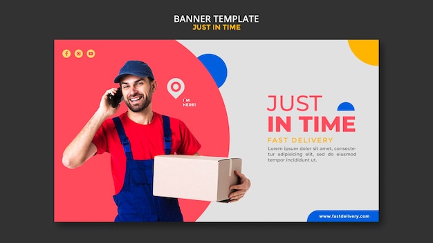 Free PSD delivery company template banner