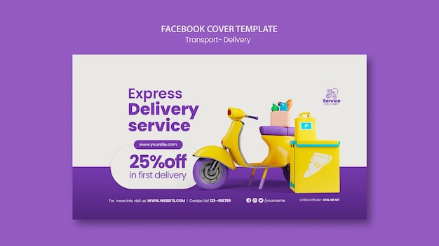 Free PSD delivery design template