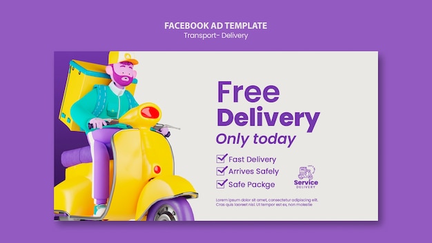 Free PSD delivery design template