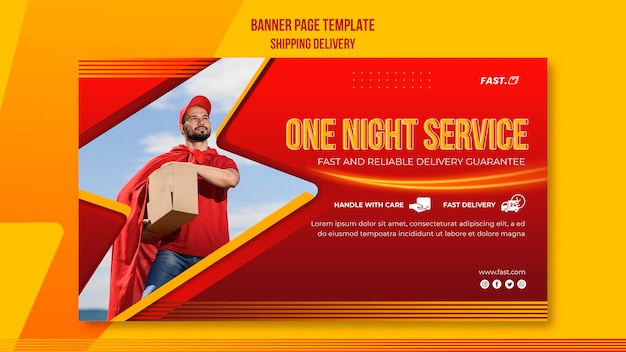 Free PSD delivery service banner template