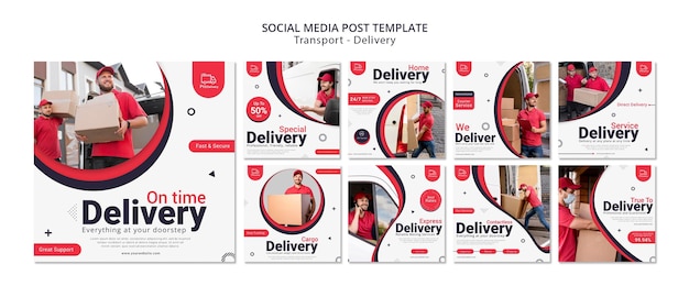 Free PSD delivery service social media post