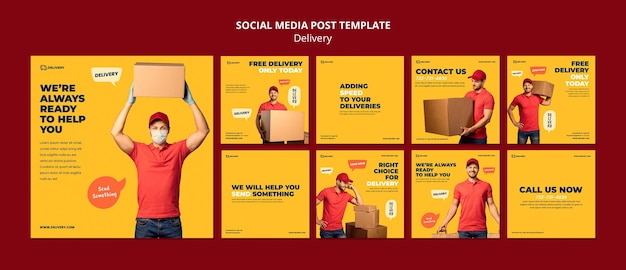 Free PSD delivery soical media post