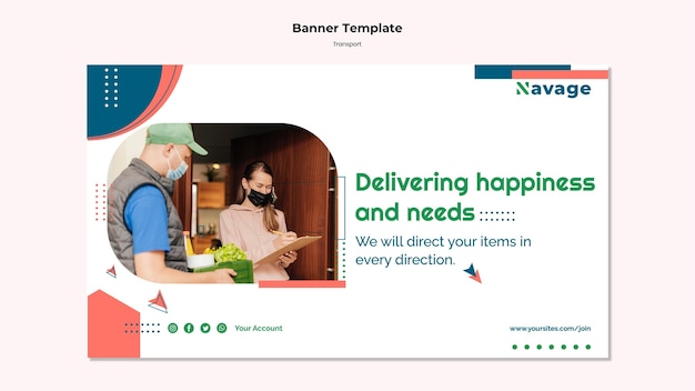 Delivery transport banner template