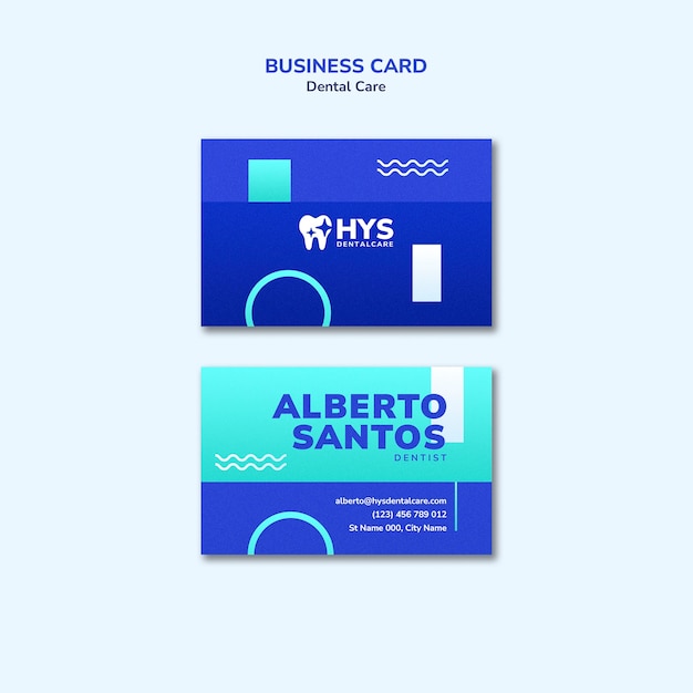 Free PSD dental care  business card