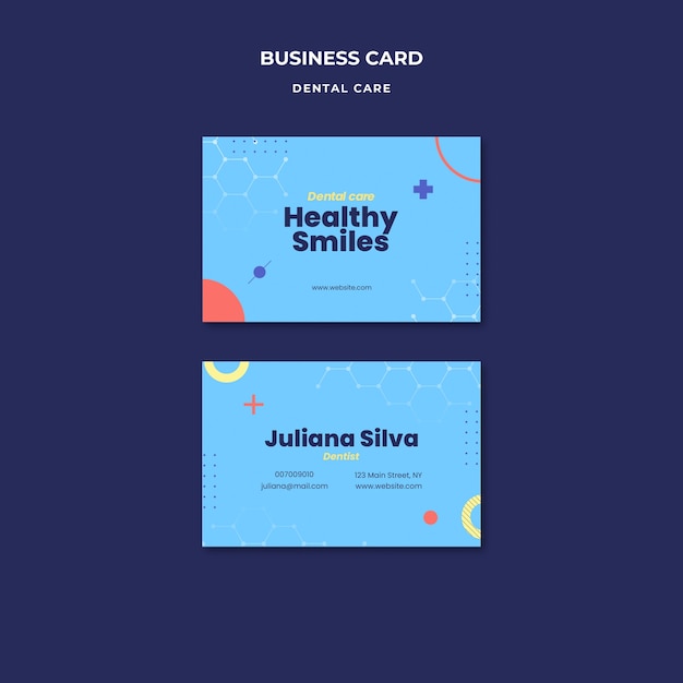 Free PSD dental care  business card