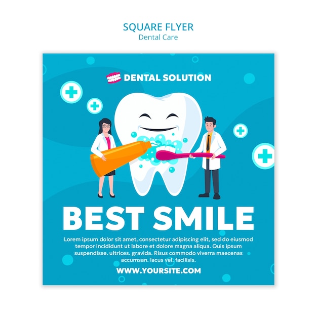 Free PSD dental care template design