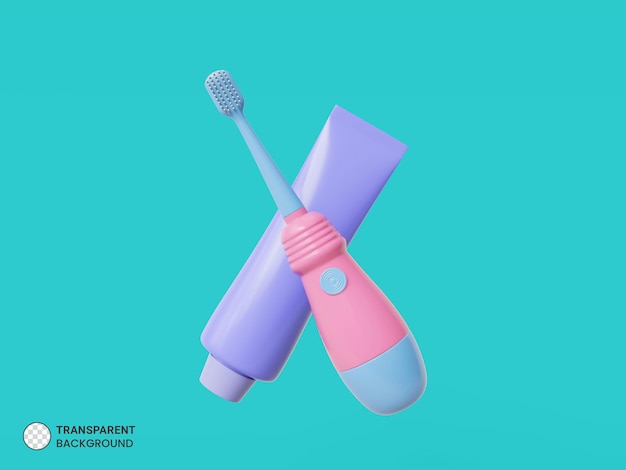 Dental Toothbrush icon isolated 3d render illustration