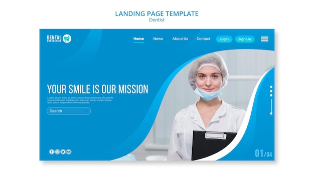 Dentist landing page template