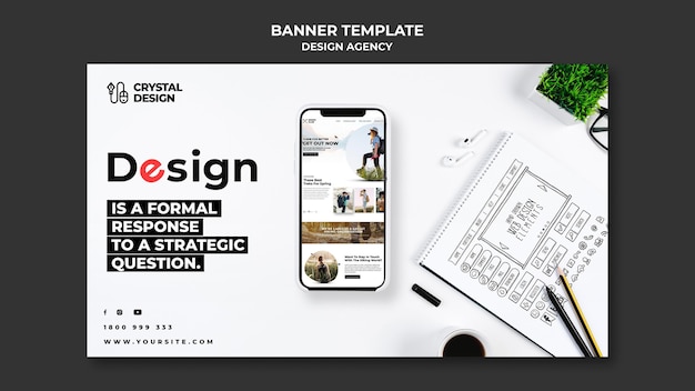 Free PSD design agency banner template