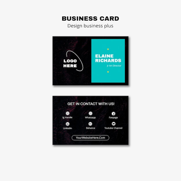 Free PSD design business business card template