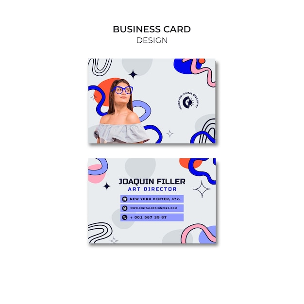 Free PSD design business business card template