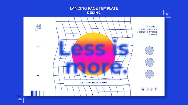 Free PSD design event landing page template