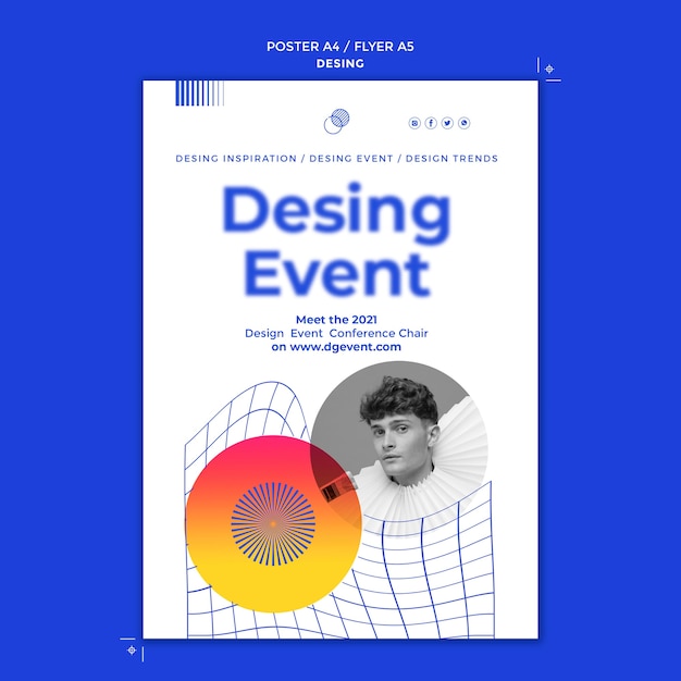 Free PSD design event print template