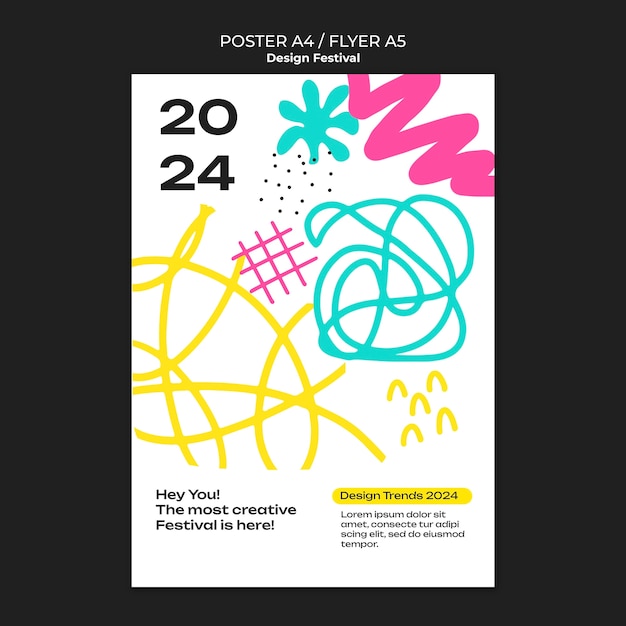 Free PSD design festival poster template